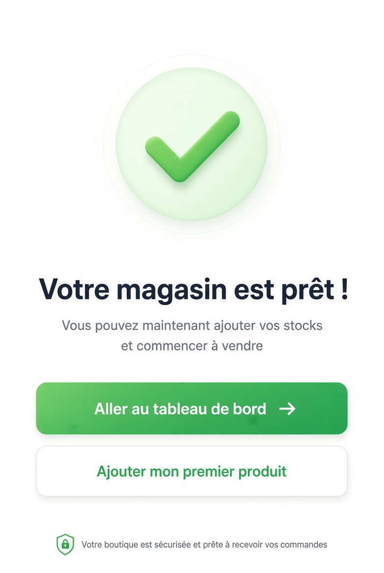 Aperçu AfriDepot — Succès
